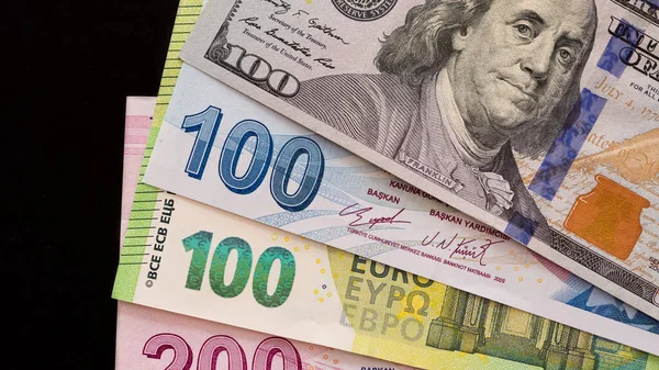 Října 2020 Krocan Turecká Lira Euro Dolarové Fotky Redakční Fotografie — Stock fotografie