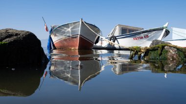 Eylül 2020. İzmir hindisi. İzmir kıyıları ve balıkçı tekneleri. editoryal fotoğrafçılık.