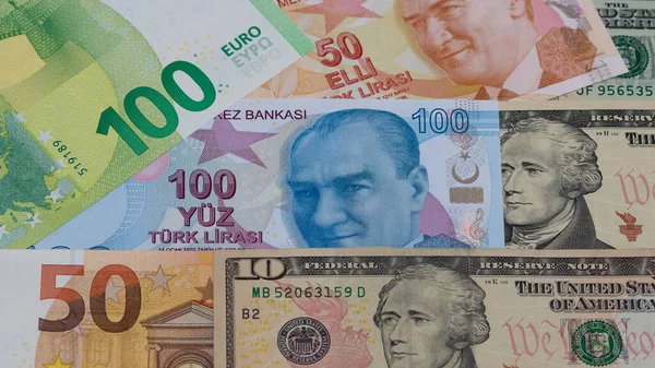 November 2020 Izmir Türkei Fotos Türkischer Lira Dollar Und Euro — Stockfoto