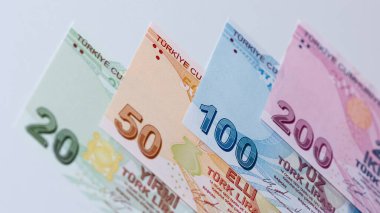 27 Şubat 2021 İzmir Türkiye. Türk Lirasının fotoğrafları. Editör fotoğrafı.