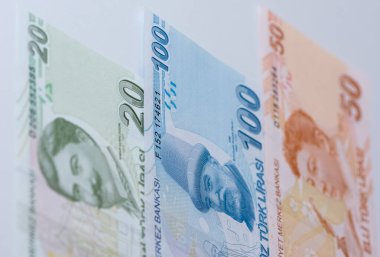 10 Nisan 2021. İzmir, Türkiye. Türk Lirasının fotoğrafları. Fotoğraf haber amaçlıdır.