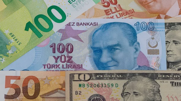 Listopada 2020 Izmir Turcja Zdjęcia Dolarach Euro Lirach Tureckich Zdjęcie — Zdjęcie stockowe