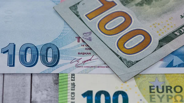 Října 2020 Fotky Různých Cash Coins Euro Dolaru Turecké Liry — Stock fotografie