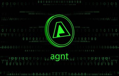 iagent protokol-donanımlı soyut arkaplanda şifreli para çizimleri. 3d illüstrasyon.