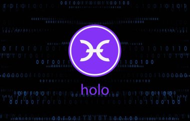 Gün batımında şehrin arka planında sanal zincir şeklinde şifrelenmiş para görüntüsü. 3d illüstrasyon.