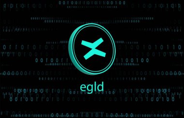 Dijital arkaplandaki çoklayıcılar x-egld şifreli para birimi resimleri. 3d illüstrasyon.