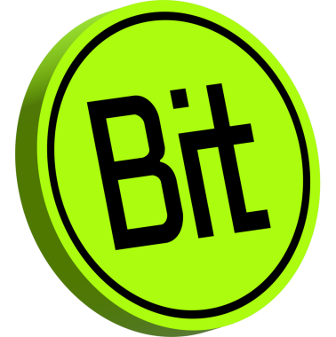 Soyut arkaplanda dao-bit şifreli para birimi logoları. 3d illüstrasyon.