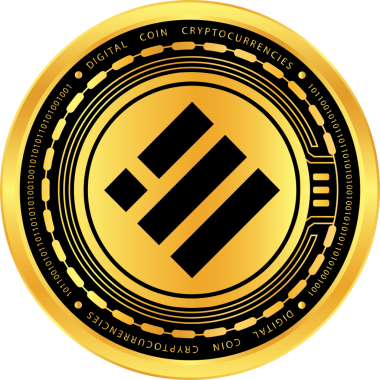 Soyut arkaplanda binance usd-busd kripto para birimi çizimleri. 3d illüstrasyon.