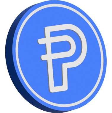 paypal usd-pyusd sanal para birimi logo vektör çizimleri. 3B çizimler.