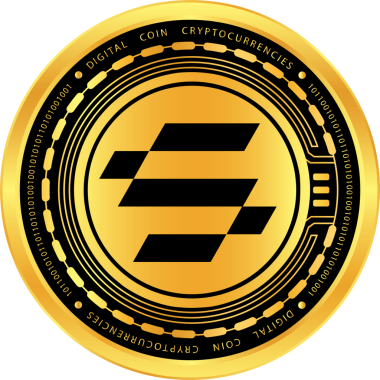 Soyut arka planda solayer katmanlı kripto para birimi logoları. 3d illüstrasyon.