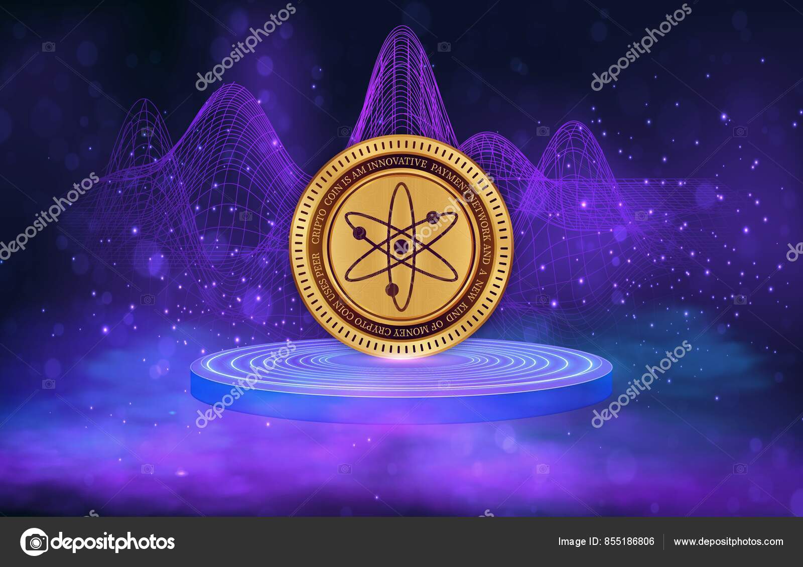 Atom coin Stock Photos, Royalty Free Atom coin Images | DepositPhotos