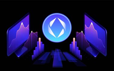 ethereum name-ens sanal para birimi resimleri. 3d illüstrasyon