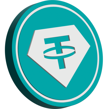 Soyut arkaplanda bağlantı-usdt şifreli para birimi resimleri. 3d illüstrasyon.