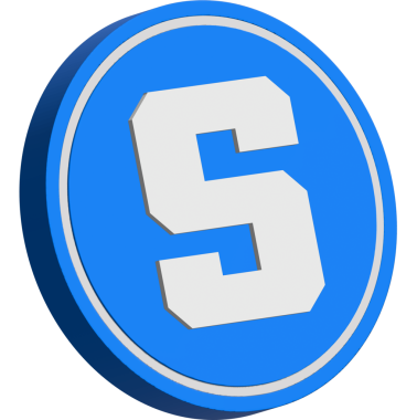 Kum havuzu ve sanal para birimi logosu çizimi. vektör çizimleri.