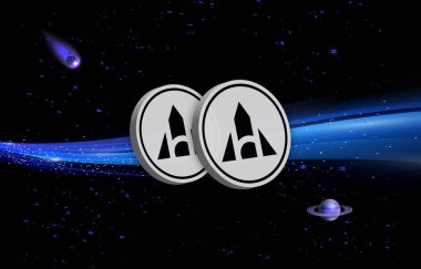 Simya, dijital arka planda sanal para görüntüleri. 3d illüstrasyon.