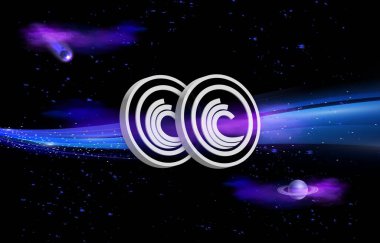 bittorrent-bttc sanal para birimi resmi dijital arkaplanda. 3d illüstrasyon.