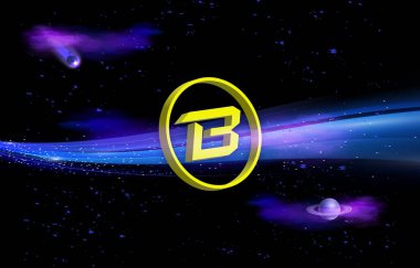 dijital arkaplandaki sanal para birimi resimlerini patlat. 3d illüstrasyon.