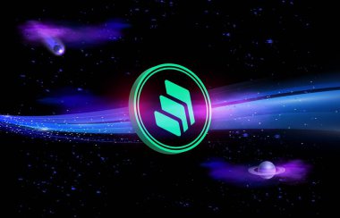 Dijital arkaplanda bileşik şifreli para birimi görüntüleri. 3d illüstrasyon.