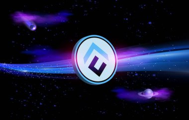 Dijital arkaplanda konfüks-cfx şifreli para birimi logosu resimleri. 3d illüstrasyon.