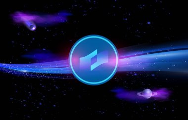 Sayısal arkaplanda coti sanal para birimi resmi. 3d illüstrasyon.