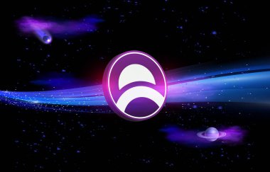 Dijital arkaplanda Dalarnia-dar sanal para birimi görüntüsü var. 3d illüstrasyon.