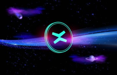 Dijital arkaplandaki çoklayıcılar x-egld şifreli para birimi resimleri. 3d illüstrasyon.