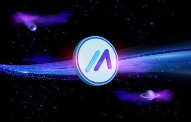 Dijital arka planda kılıçbalığı havuzu kripto para birimi görüntüleri. 3d illüstrasyon.