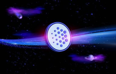 Dijital arkaplanda oksijen-oksi şifreleme logoları. 3d illüstrasyon.