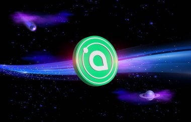Dijital arkaplanda siacoin-sc şifreli para birimi resmi. 3d illüstrasyon.