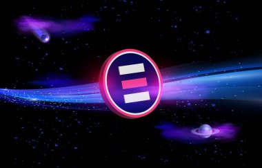 Dijital arkaplanda tek katmanlı kripto para birimi resimleri. 3d illüstrasyon.