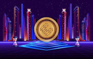 Dijital arkaplanda ether.fi-ethfi kripto para birimi logosu resimleri. 3d illüstrasyon.