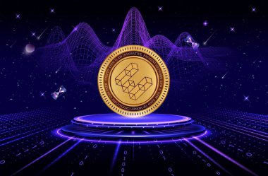 Dijital arkaplanda ether.fi-ethfi kripto para birimi logosu resimleri. 3d illüstrasyon.