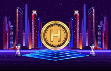 Dijital arka planda kava ödünç para biriminin görüntüsü. 3B çizimler.