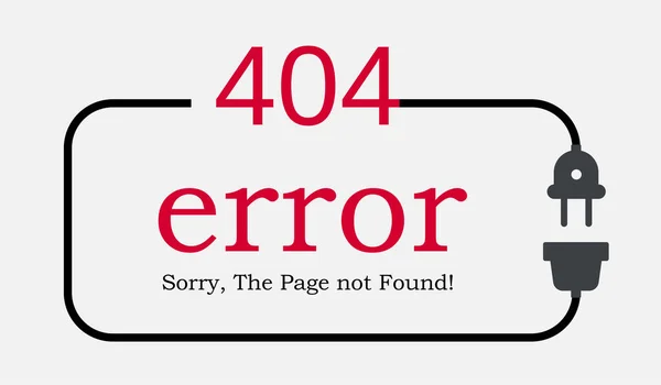 404 Error Page Template Website 404 Alert Flat Design — Stock Vector