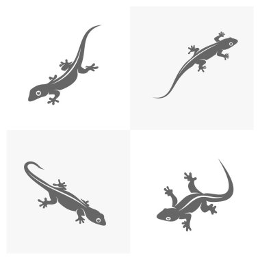 Kertenkele logo tasarım vektör şablonu, İllüstrasyon tasarımı Kertenkele, Sembol Simgesi Simgesi