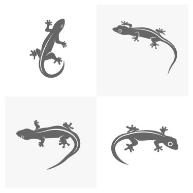 Kertenkele logo tasarım vektör şablonu, İllüstrasyon tasarımı Kertenkele, Sembol Simgesi Simgesi