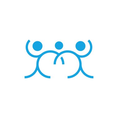 Aile logosu tasarım vektör şablonu, Illustration Design Community, Symbol Simgesi