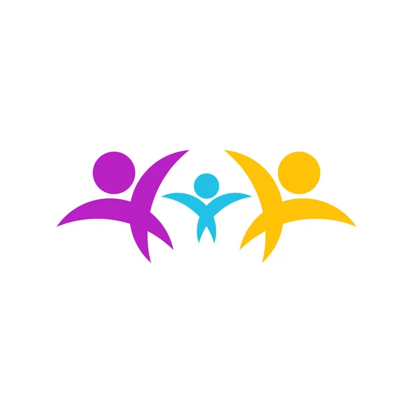 Οικογενειακό Λογότυπο Σχέδιο Διάνυσμα Πρότυπο Εικονογράφηση Σχέδιο Κοινότητα Σύμβολο Εικονίδιο — Διανυσματικό Αρχείο