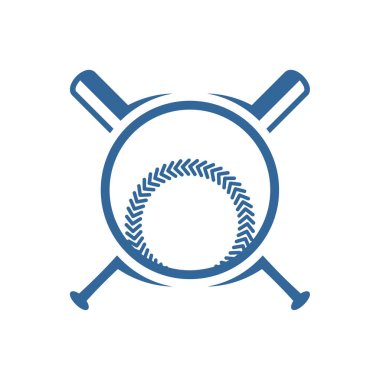 Beyzbol amblem tasarım vektörü, Beyzbol logosu dizayn şablonu, Sembol simgesi, İllüstrasyon