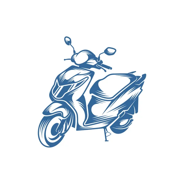 Modelo Design Logotipo Motocicleta Design Vetor Ícone Scooter Ícones Veículo — Vetor de Stock