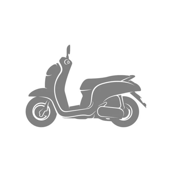 Motosiklet Logosu Tasarım Şablonu Scooter Matik Ikon Vektör Tasarımı Araç — Stok Vektör