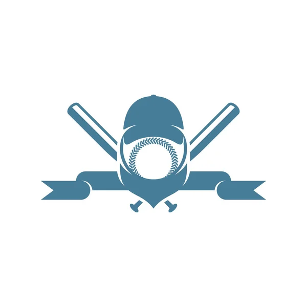 Вектор Дизайна Бейсбольной Эмблемы Шаблон Дизайна Бейсбольного Логотипа Значок Символа — стоковый вектор