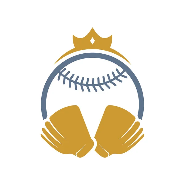 Honkbal Embleem Design Vector Baseball Logo Design Template Symbool Icoon — Stockvector