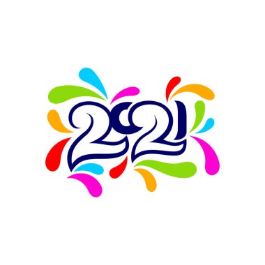 2021 logo vektör şablonu, Yaratıcı 2021 logo tasarımı konseptleri, simge sembolü, Mutlu Yeni Yıl logosu