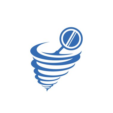 Tornado logo vektör şablonu, Creative Twister logo tasarım konseptleri, simge sembolleri bul