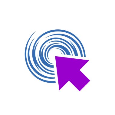 Arrow Tornado logo şablonu, Creative Twister logo tasarımı konseptleri, simge sembolü