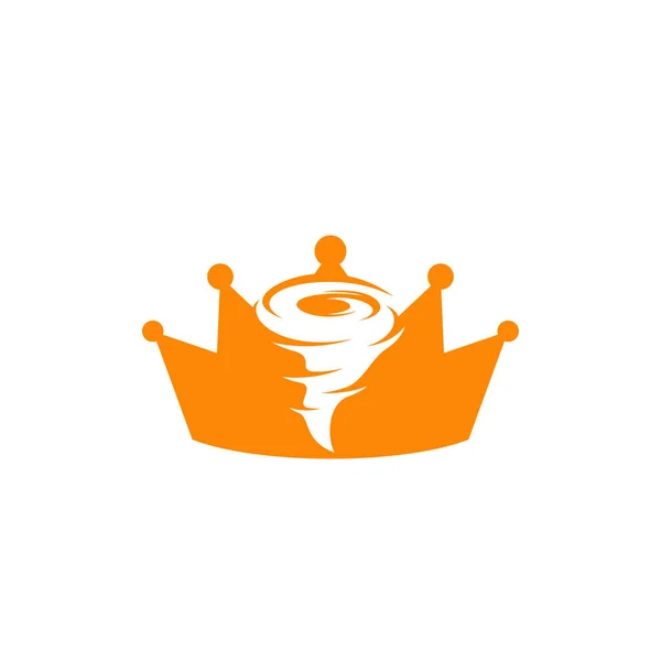 Векторный Шаблон Логотипа King Tornado Концепция Логотипа Creative Twister Иконка — стоковый вектор
