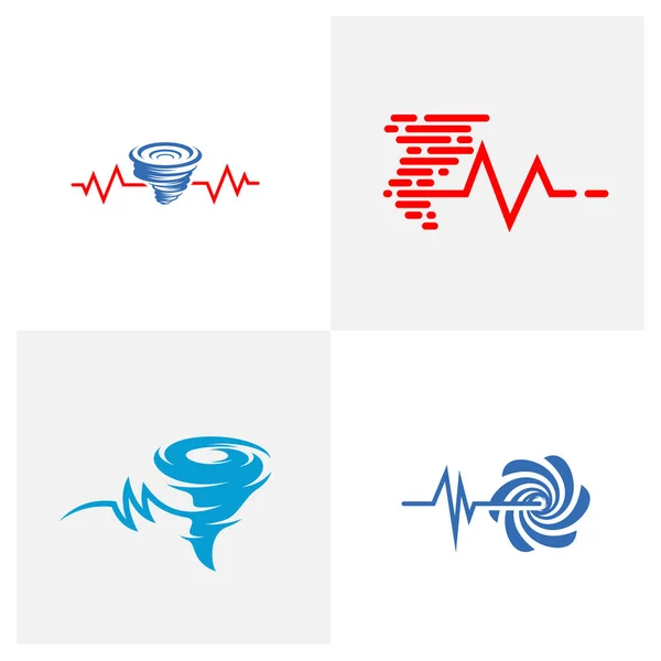 Tornado Logo Şablonu Creative Twister Logo Tasarımı Konseptleri Simge Sembollü — Stok Vektör