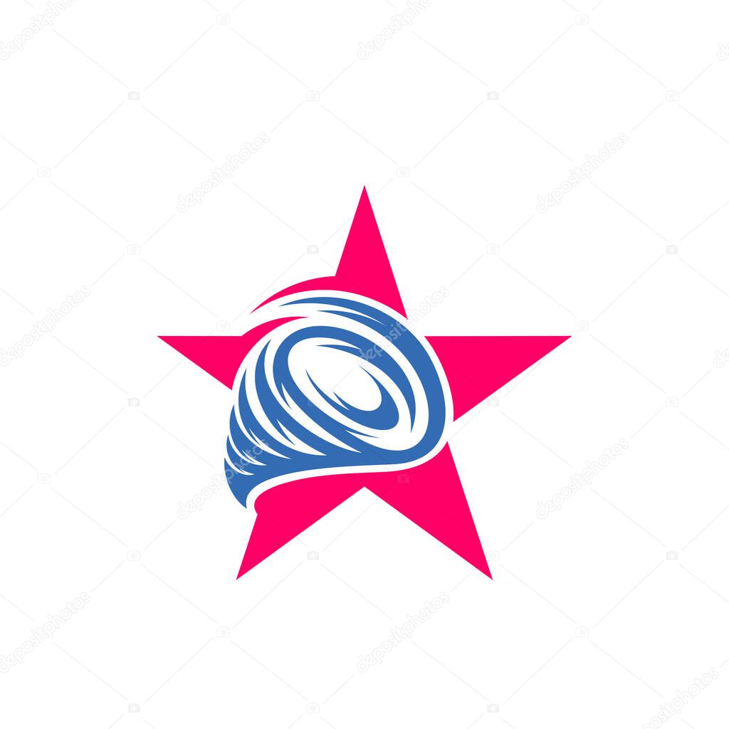 Star Tornado logo vector template, Creative Twister logo design concepts, icon symbol