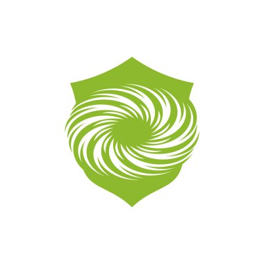 Kalkan Tornado logo şablonu, Yaratıcı Twister logo tasarımı konseptleri, simge sembolü, illüstrasyon